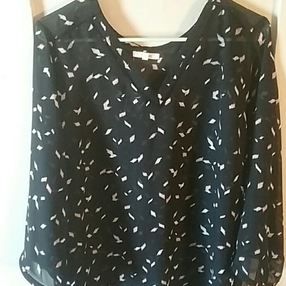 Sheer long sleeve shirt